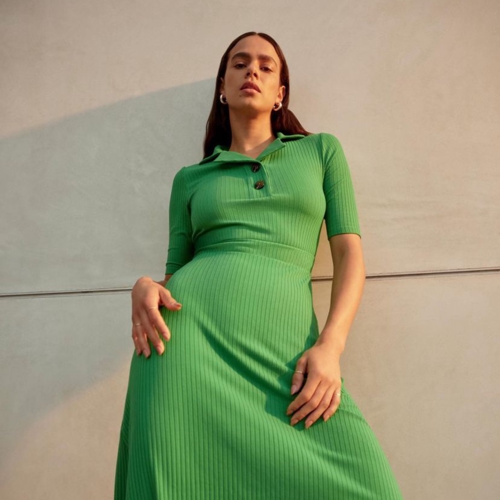 NWT Who What Wear ribbed midi dress